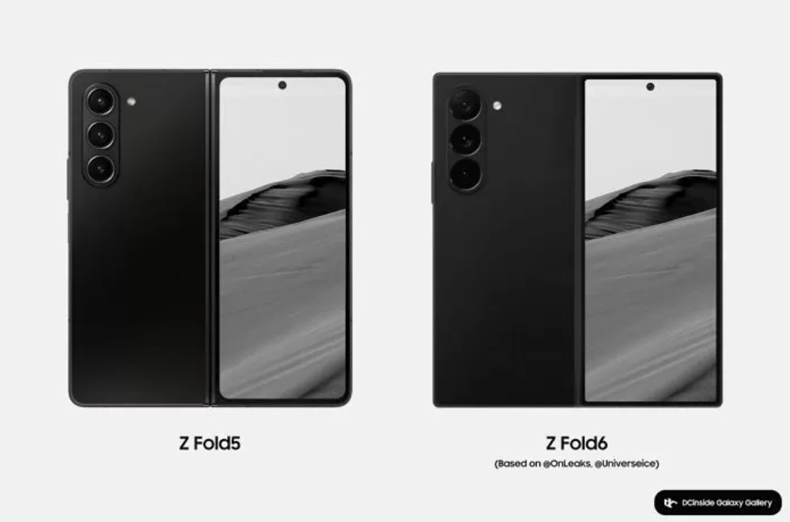 갤럭시 Z 폴드6 콘텐츠 내용 중, 갤럭시 Z 폴드5와 갤럭시 Z 폴드6 비교해주는 이미지입니다.