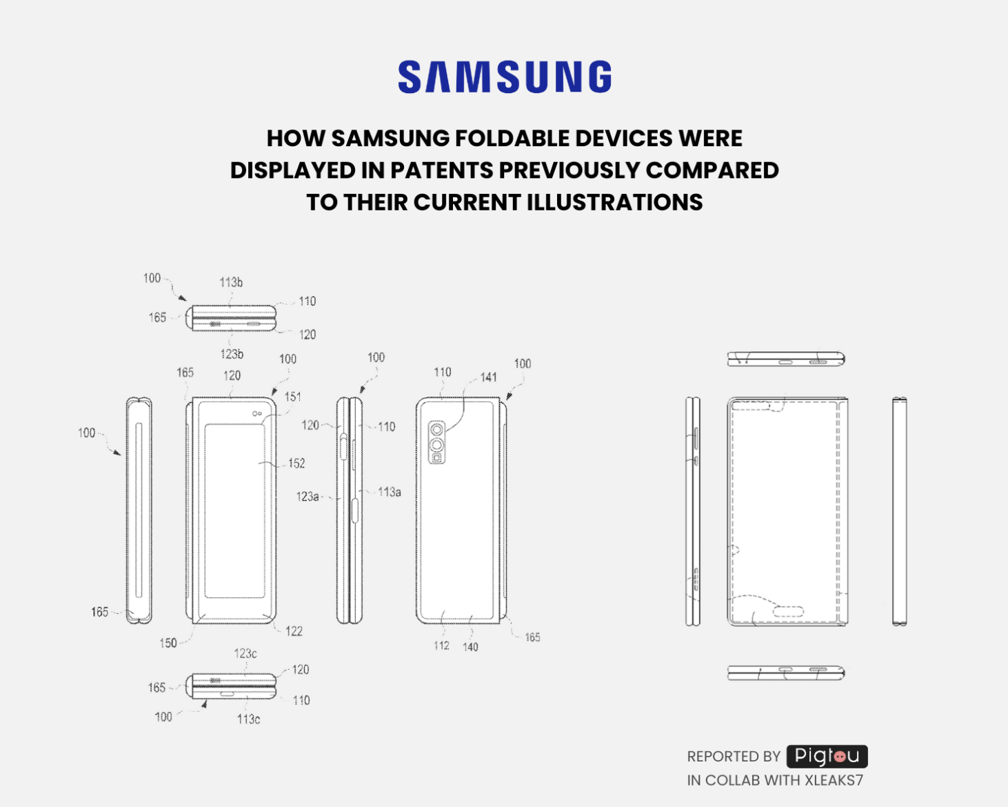 갤럭시 Z 폴드6 콘텐츠 내용 중,  갤럭시 Z 폴드 6 예상 디자인을 보여주는 이미지입니다.