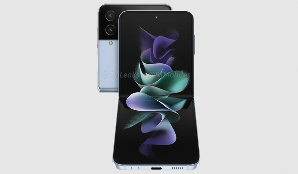 갤럭시 Z플립4 렌더링 이미지 (출처 : Onleaks, 91mobiles)
