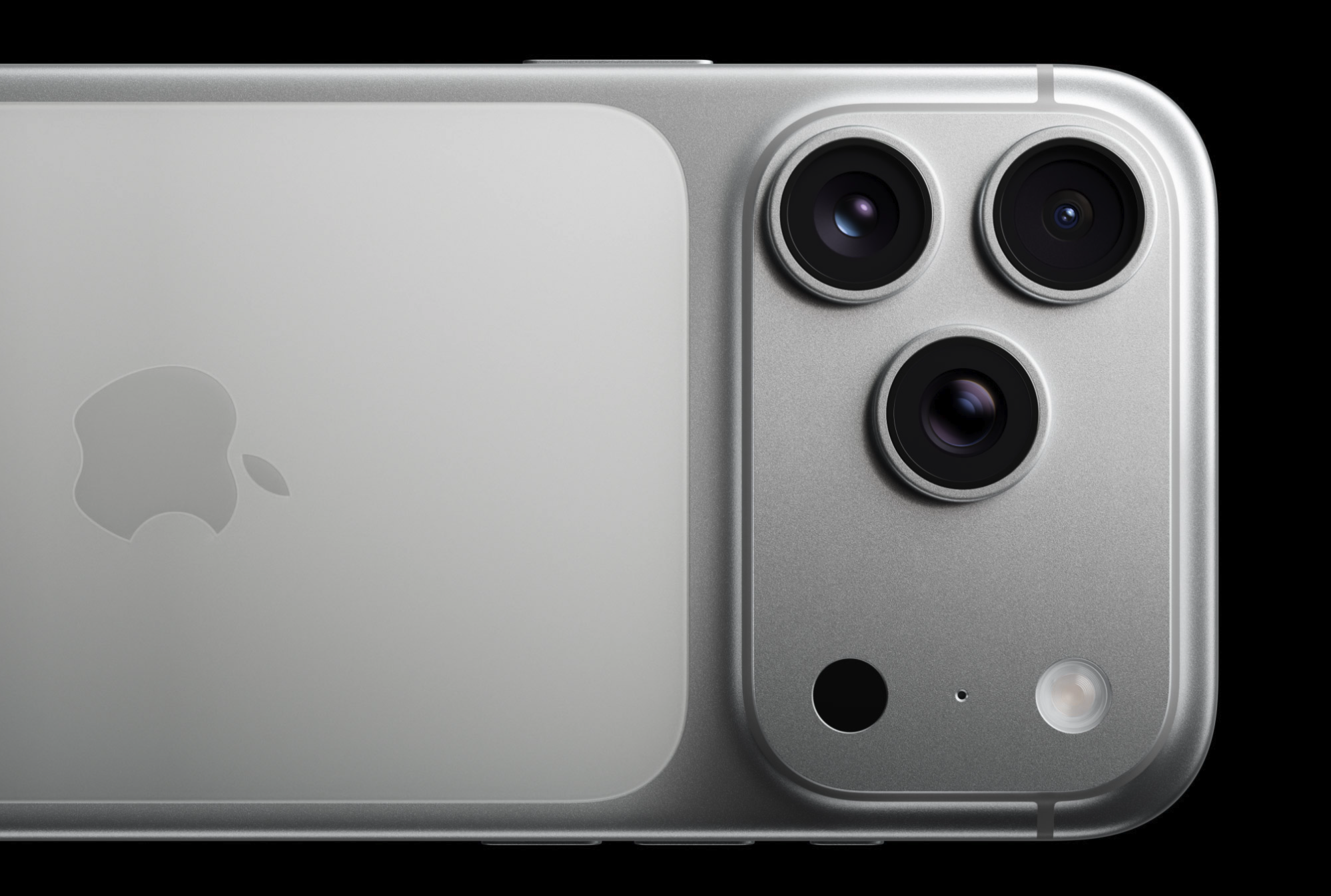아이폰17 프로 이미지. 뒷모습으로 카메라가 강조되어 있음