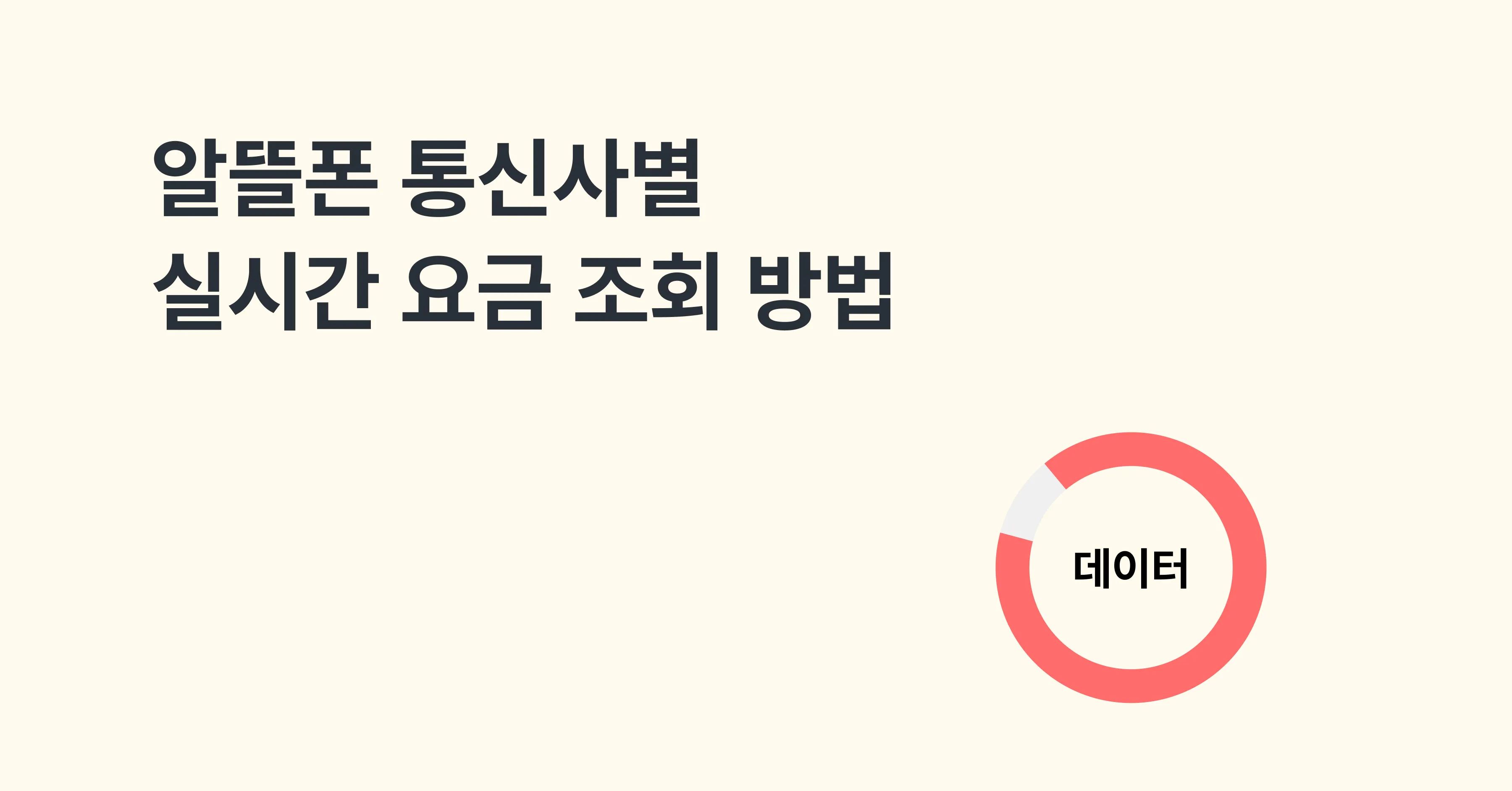 알뜰폰 통신사별 사용량, 실시간 요금 조회하는 방법